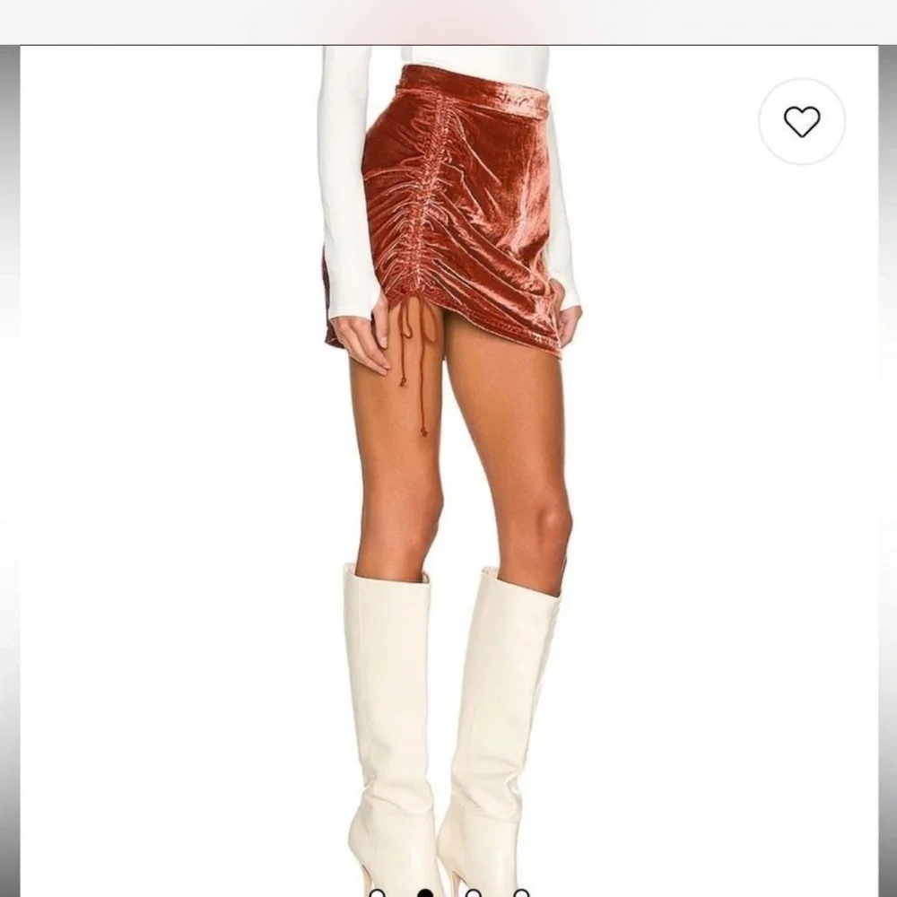Free People Vivienne Velvet Mini Skirt Size‎ Rust US 6